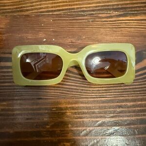 Olive Green Square Sunglasses